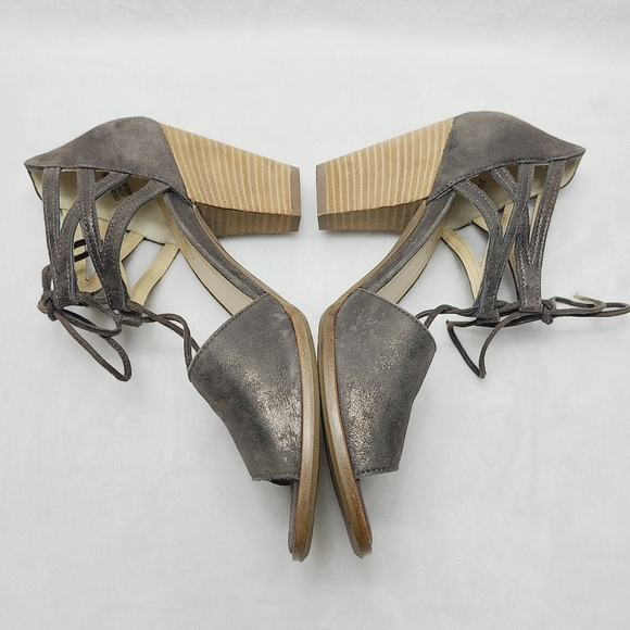 PAUL GREEN marsha lace-up sandals, taupe suede - Picture 3 of 7
